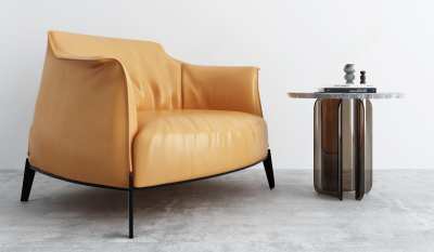 现代休闲椅3D模型下载